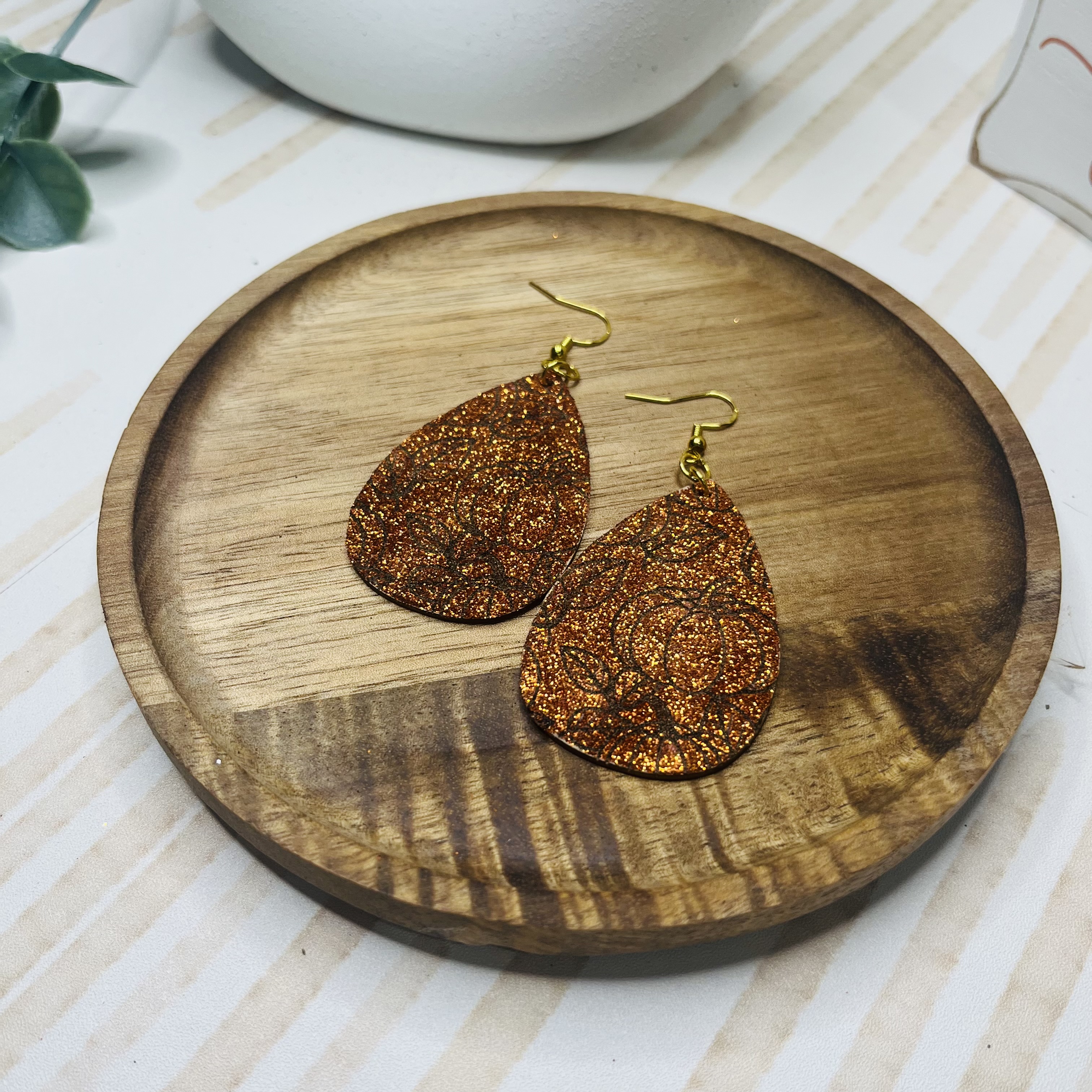 Spiced Pumpkin Glam Earrings 